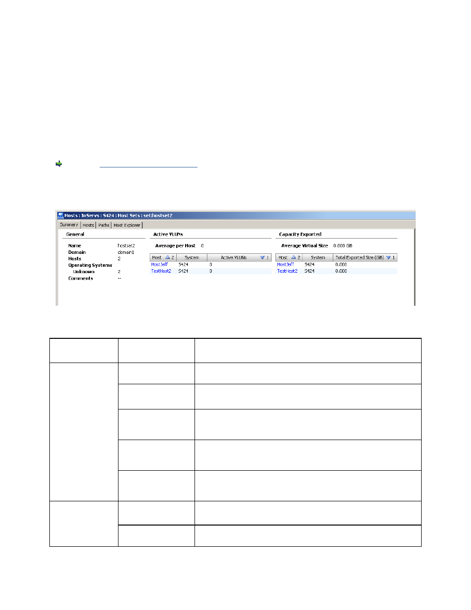 Viewing host set details | HP 3PAR T-Class Storage Systems User Manual | Page 208 / 475