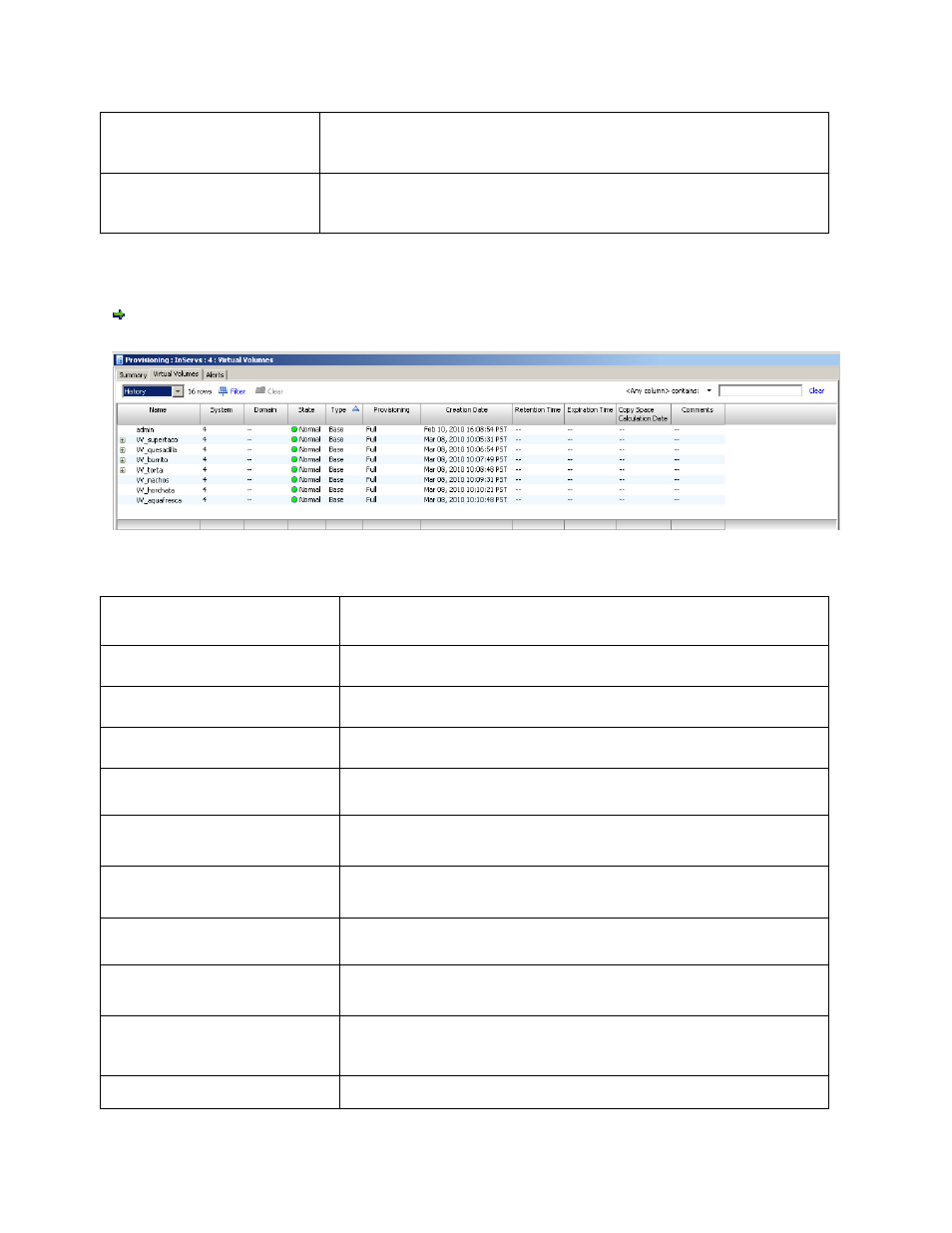 Displaying history information | HP 3PAR T-Class Storage Systems User Manual | Page 260 / 475