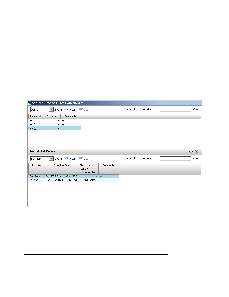 Viewing domain sets | HP 3PAR T-Class Storage Systems User Manual | Page 428 / 475