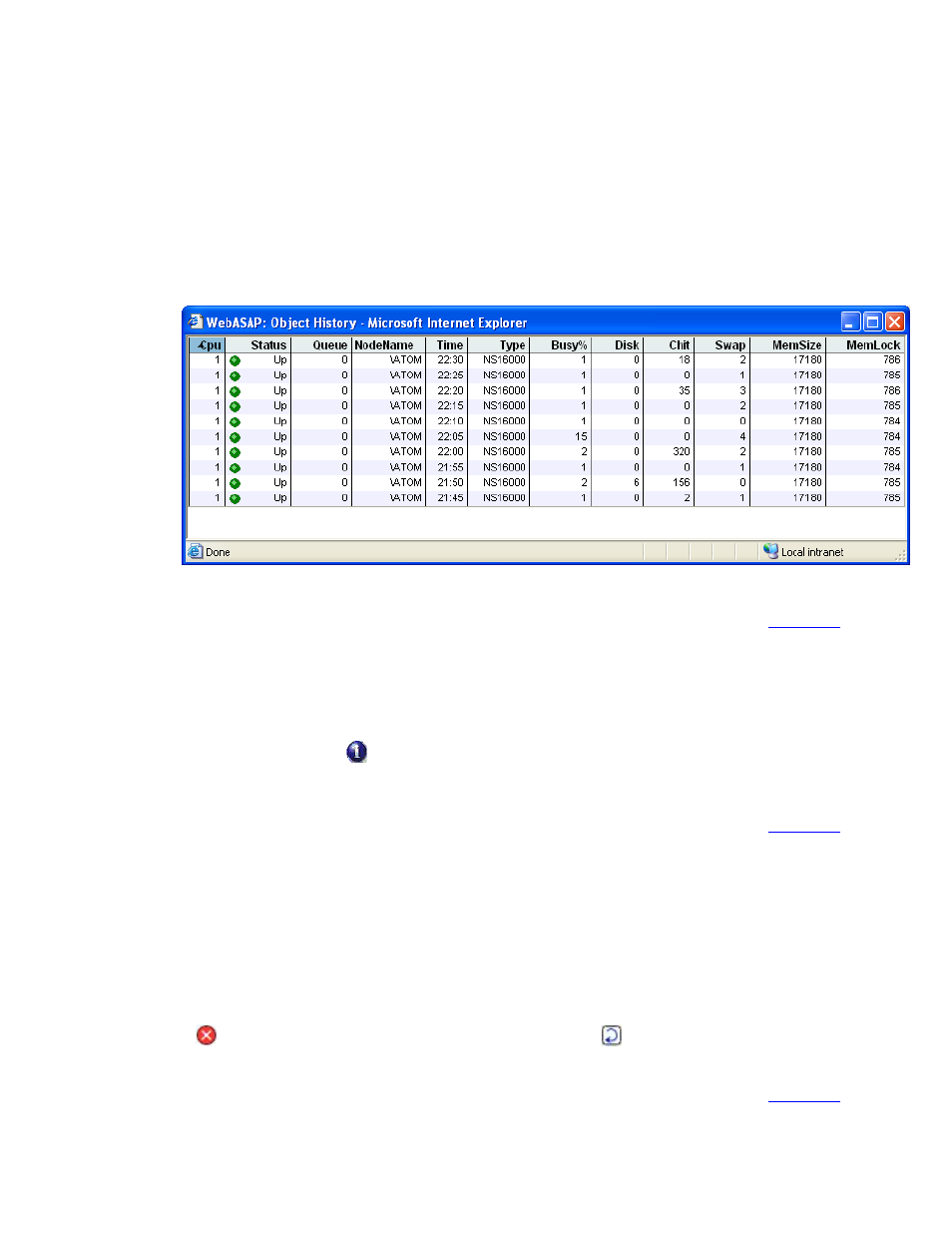 Viewing object history, Viewing objectives, Refreshing wasap data | Viewing objectives refreshing wasap data | HP Integrity NonStop J-Series User Manual | Page 20 / 29