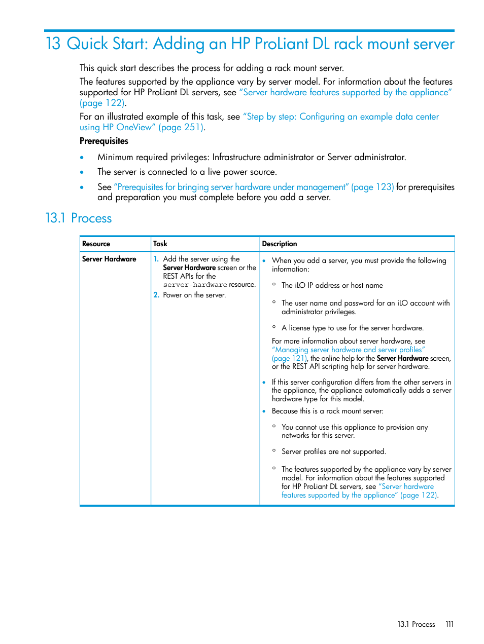 1 process | HP OneView User Manual | Page 111 / 317