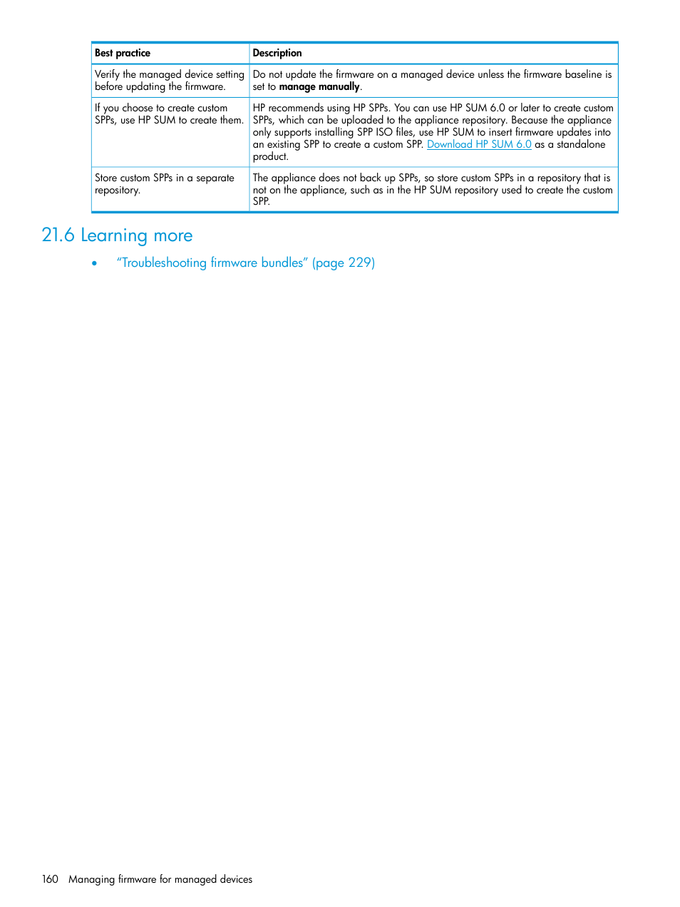6 learning more | HP OneView User Manual | Page 160 / 317