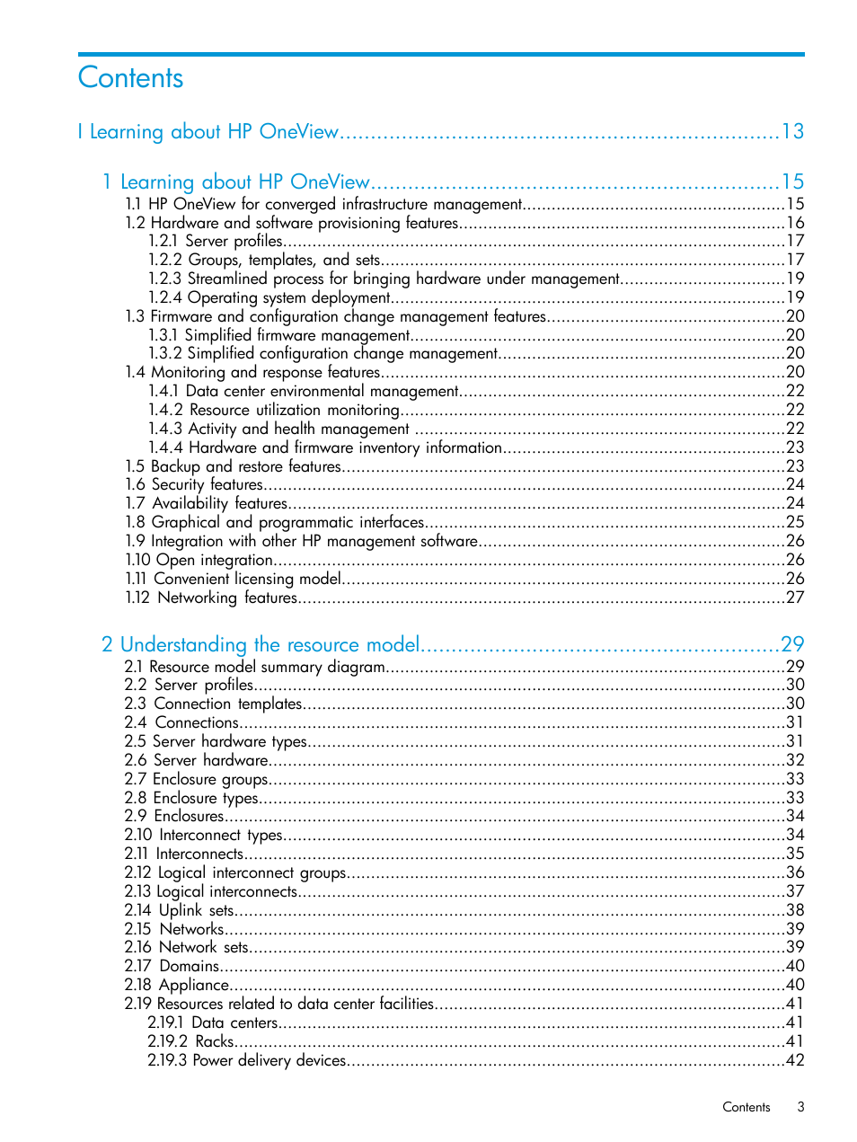 HP OneView User Manual | Page 3 / 317