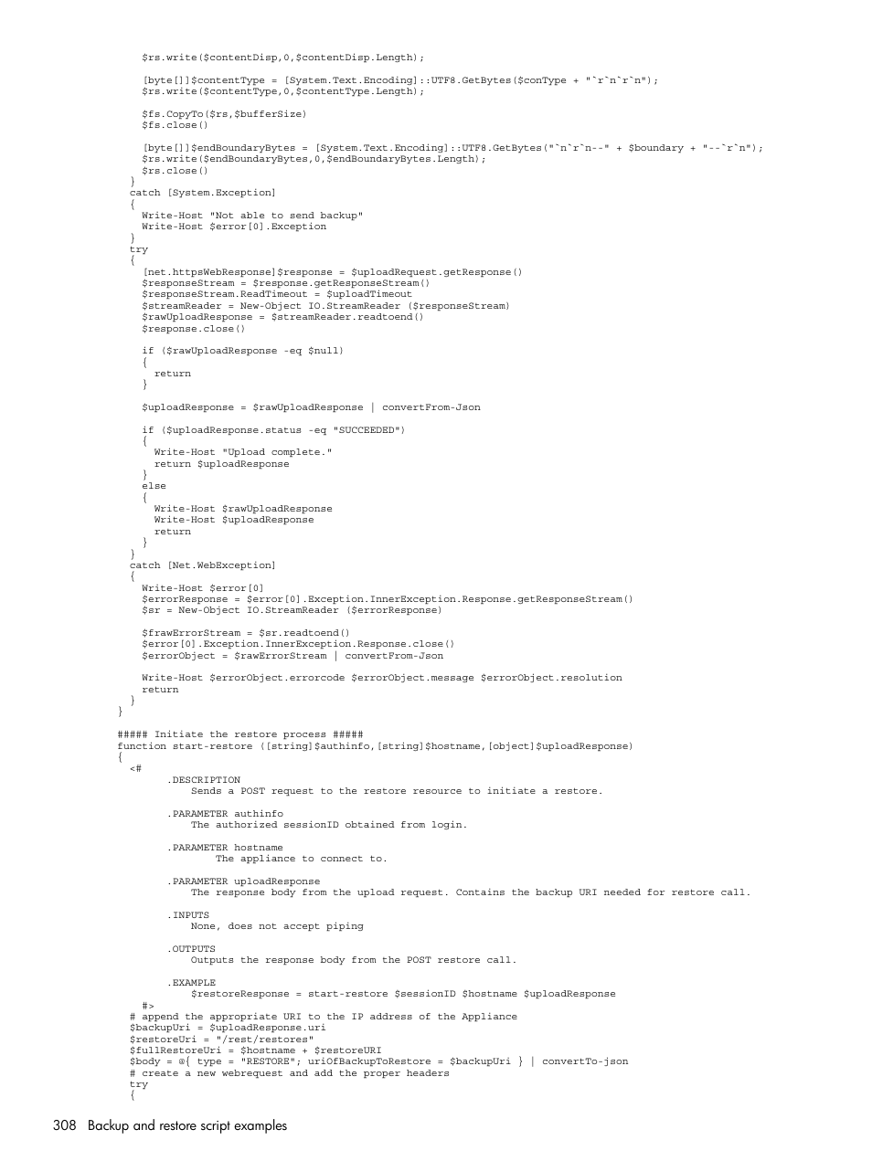 HP OneView User Manual | Page 308 / 317