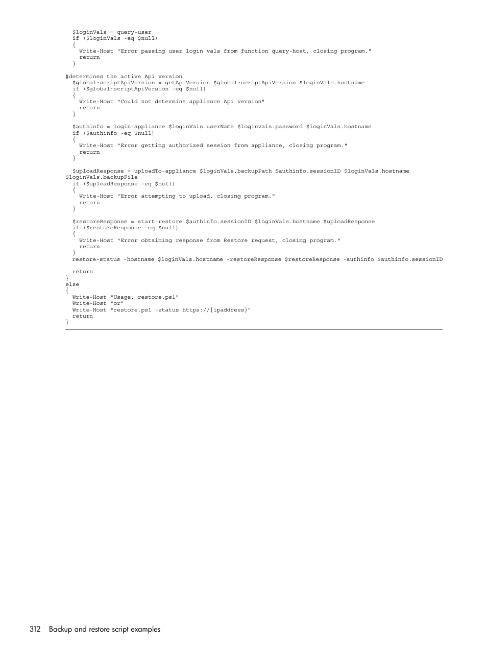 HP OneView User Manual | Page 312 / 317