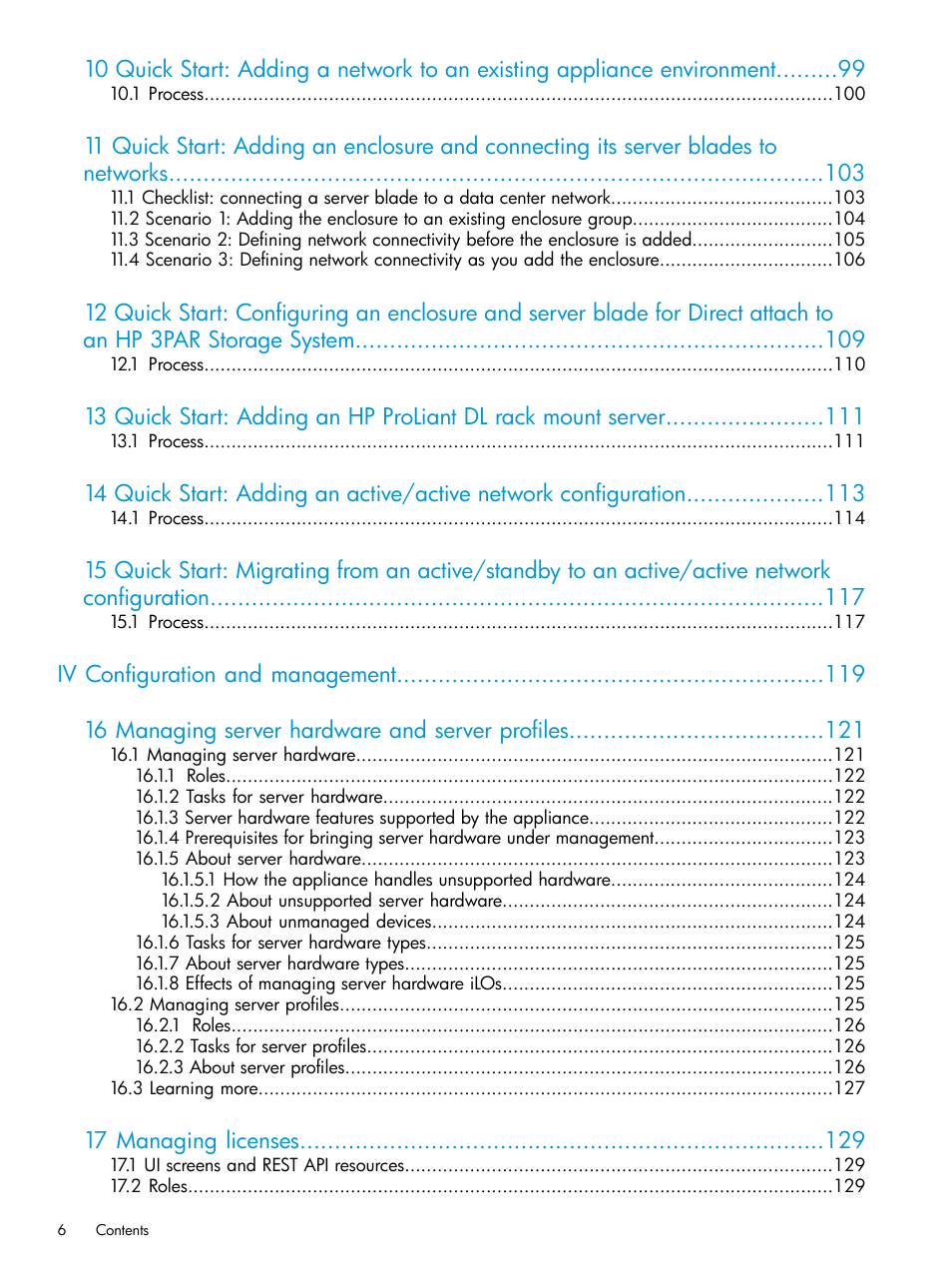 HP OneView User Manual | Page 6 / 317