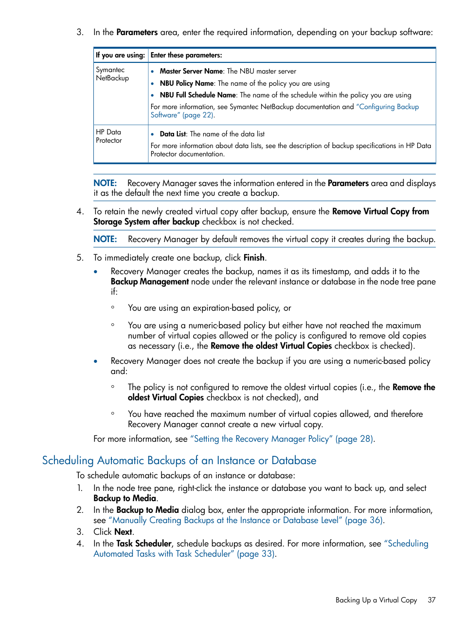 HP 3PAR Recovery Manager Software for Microsoft SQL Server Licenses User Manual | Page 37 / 87