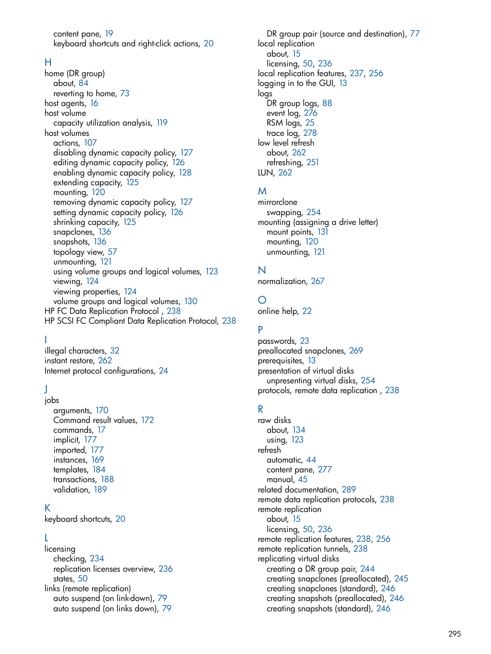 HP P6000 Continuous Access Software User Manual | Page 295 / 296