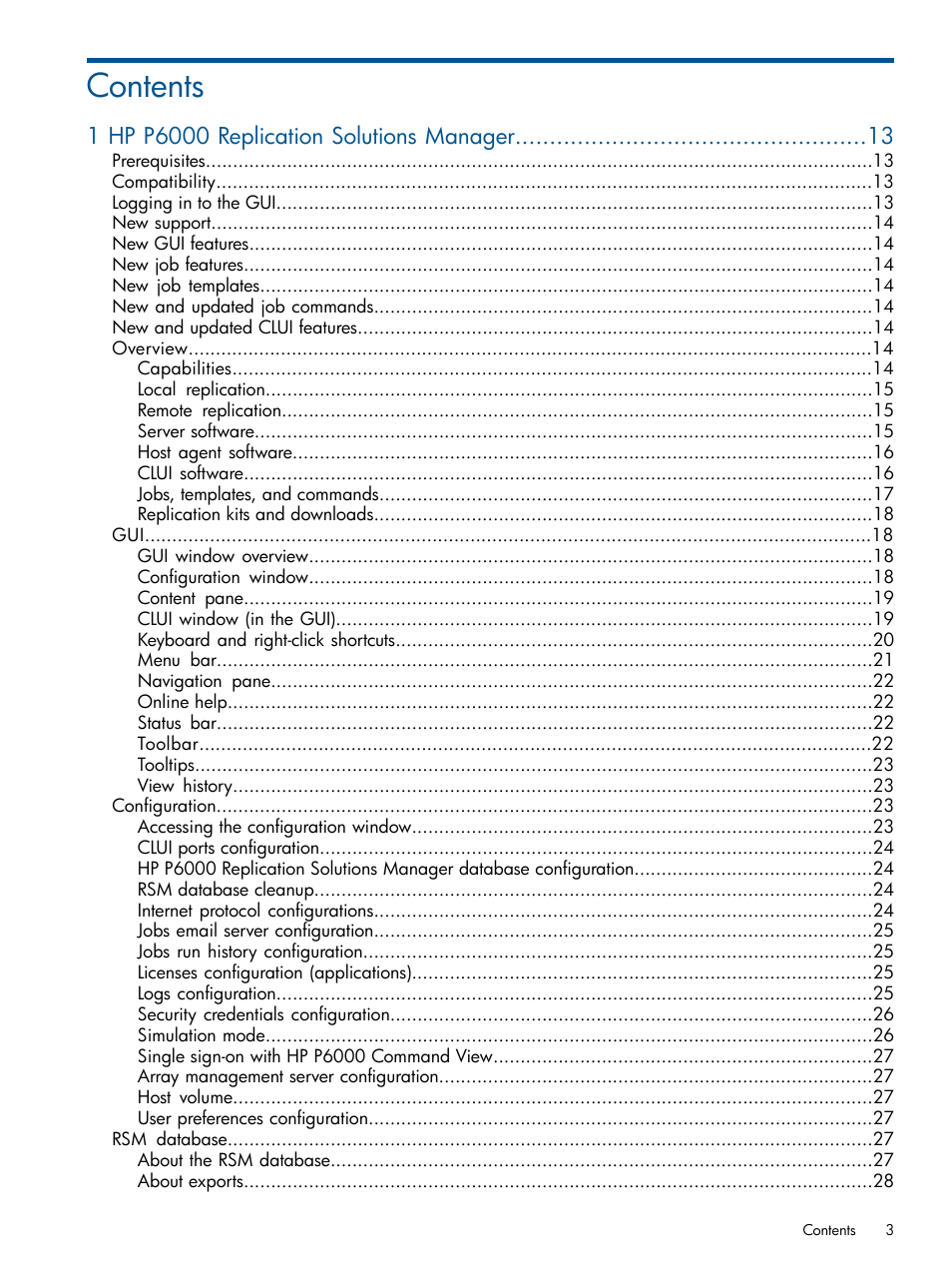 HP P6000 Continuous Access Software User Manual | Page 3 / 296