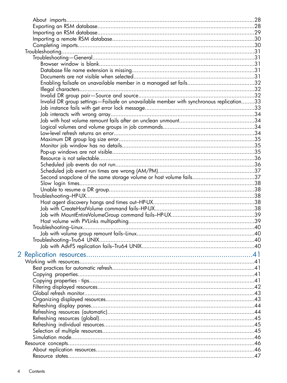 2 replication resources | HP P6000 Continuous Access Software User Manual | Page 4 / 296