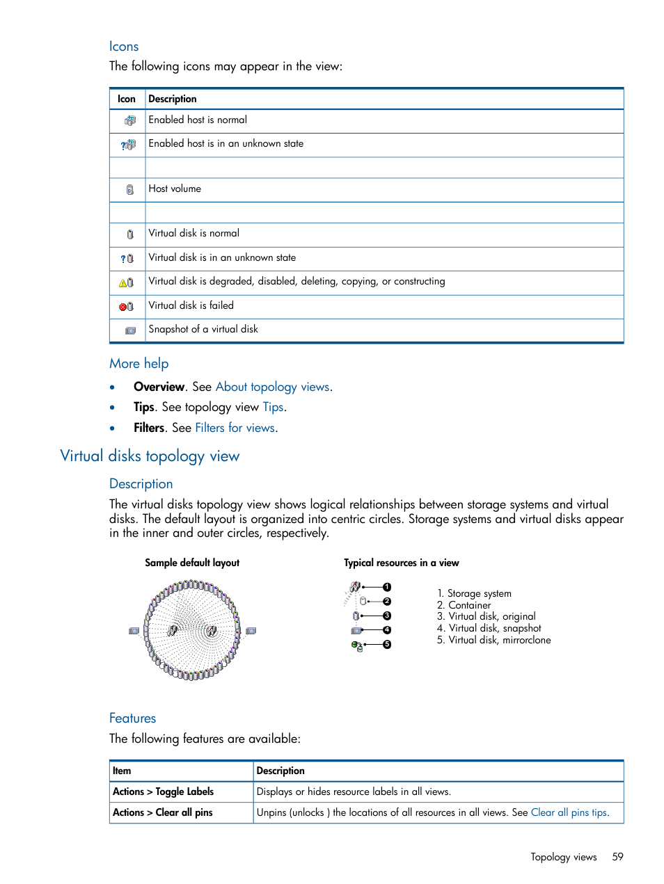 Virtual disks topology view | HP P6000 Continuous Access Software User Manual | Page 59 / 296