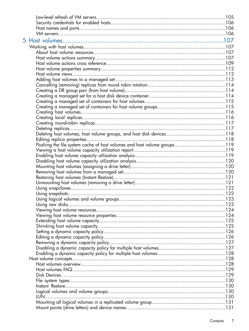 5 host volumes | HP P6000 Continuous Access Software User Manual | Page 7 / 296