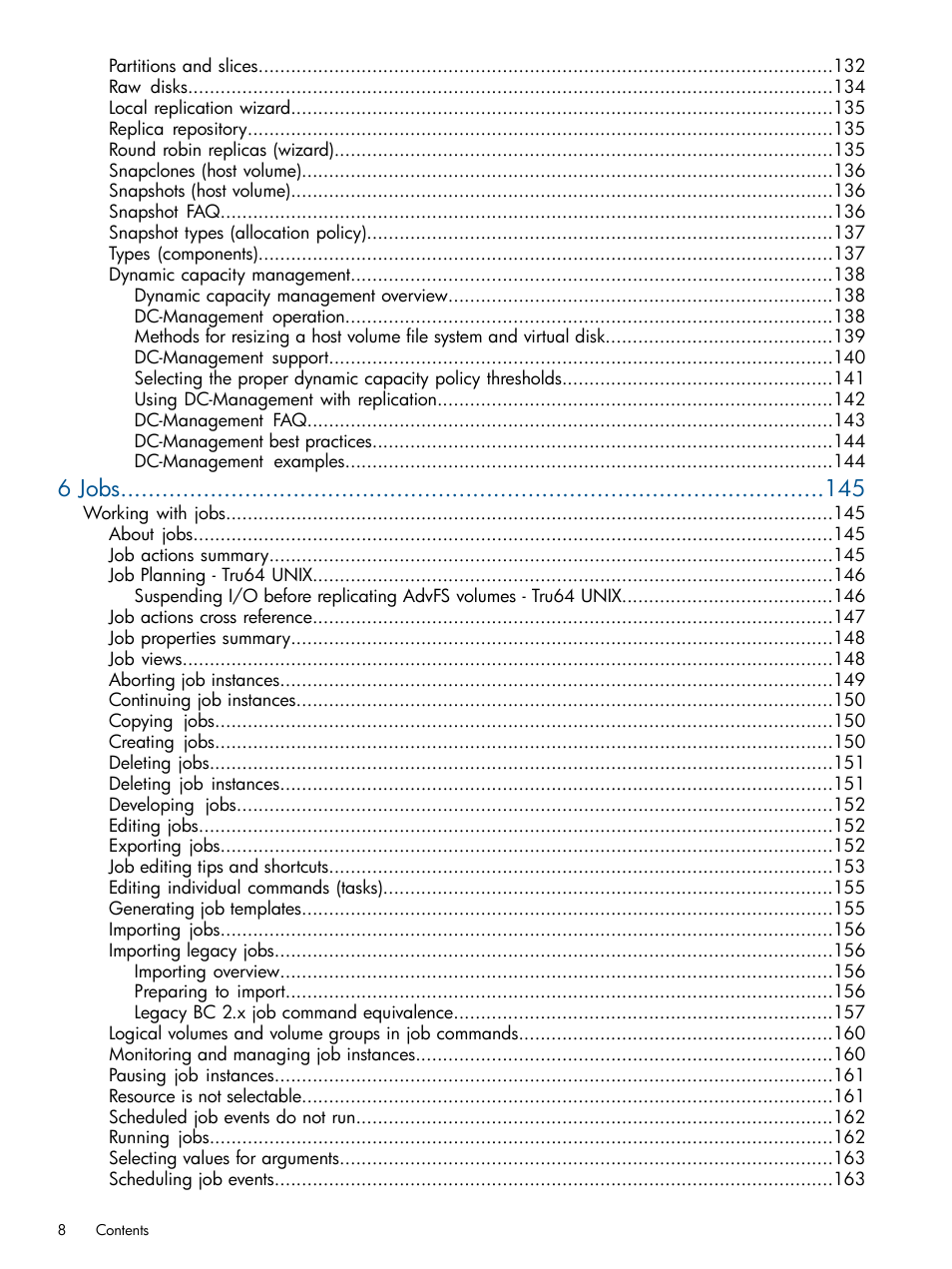 6 jobs | HP P6000 Continuous Access Software User Manual | Page 8 / 296
