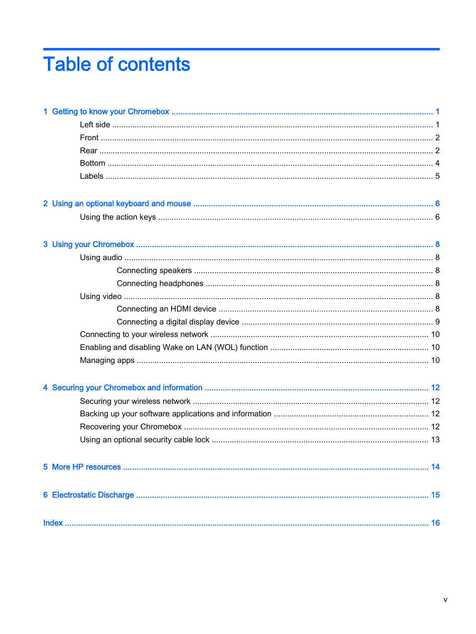 HP Chromebox User Manual | Page 5 / 22