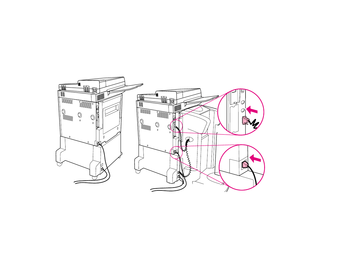 Cabling configurations, Cabling configurations” on | HP LaserJet 9000 Printer series User Manual | Page 163 / 278