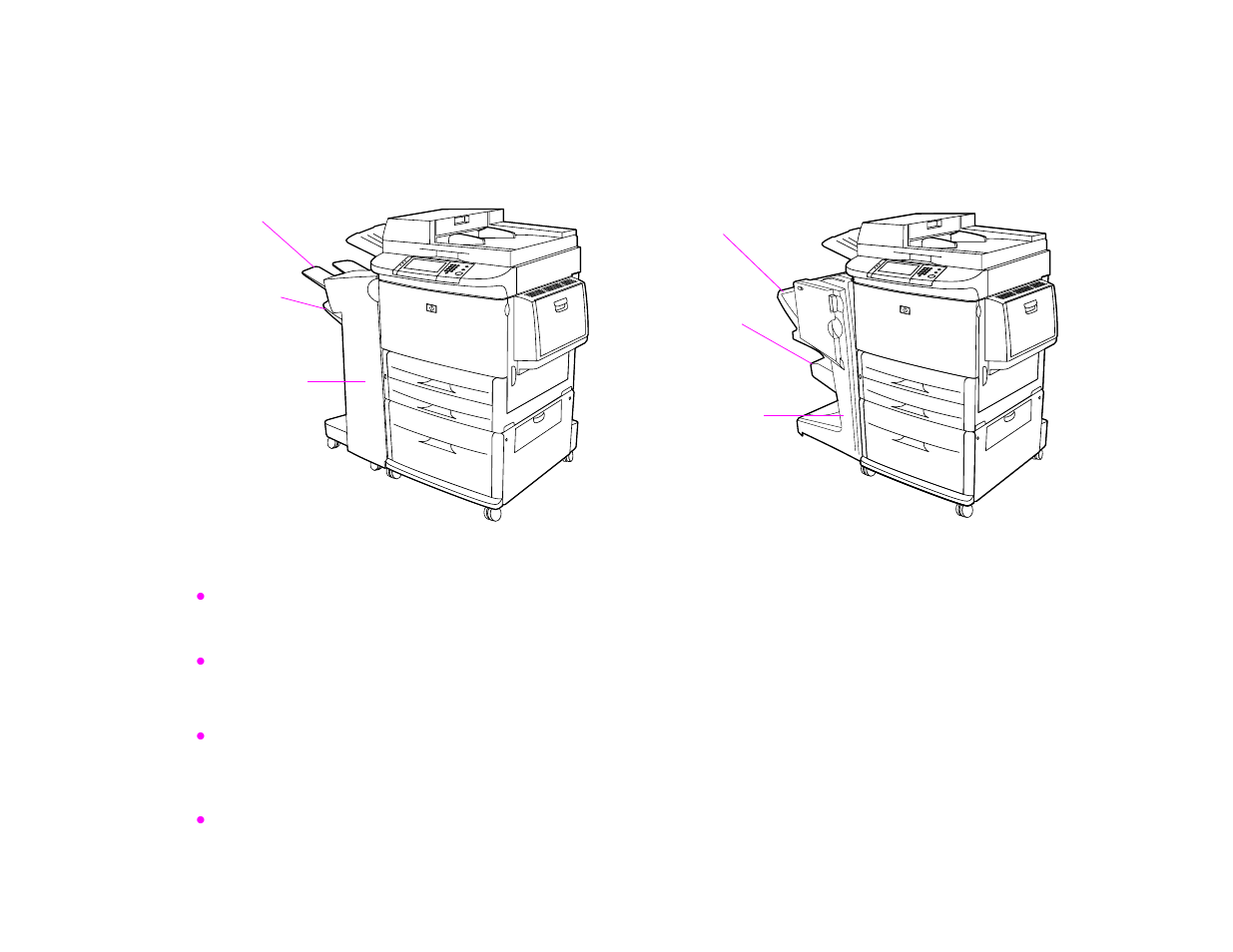 Selecting the output bin | HP LaserJet 9000 Printer series User Manual | Page 42 / 278