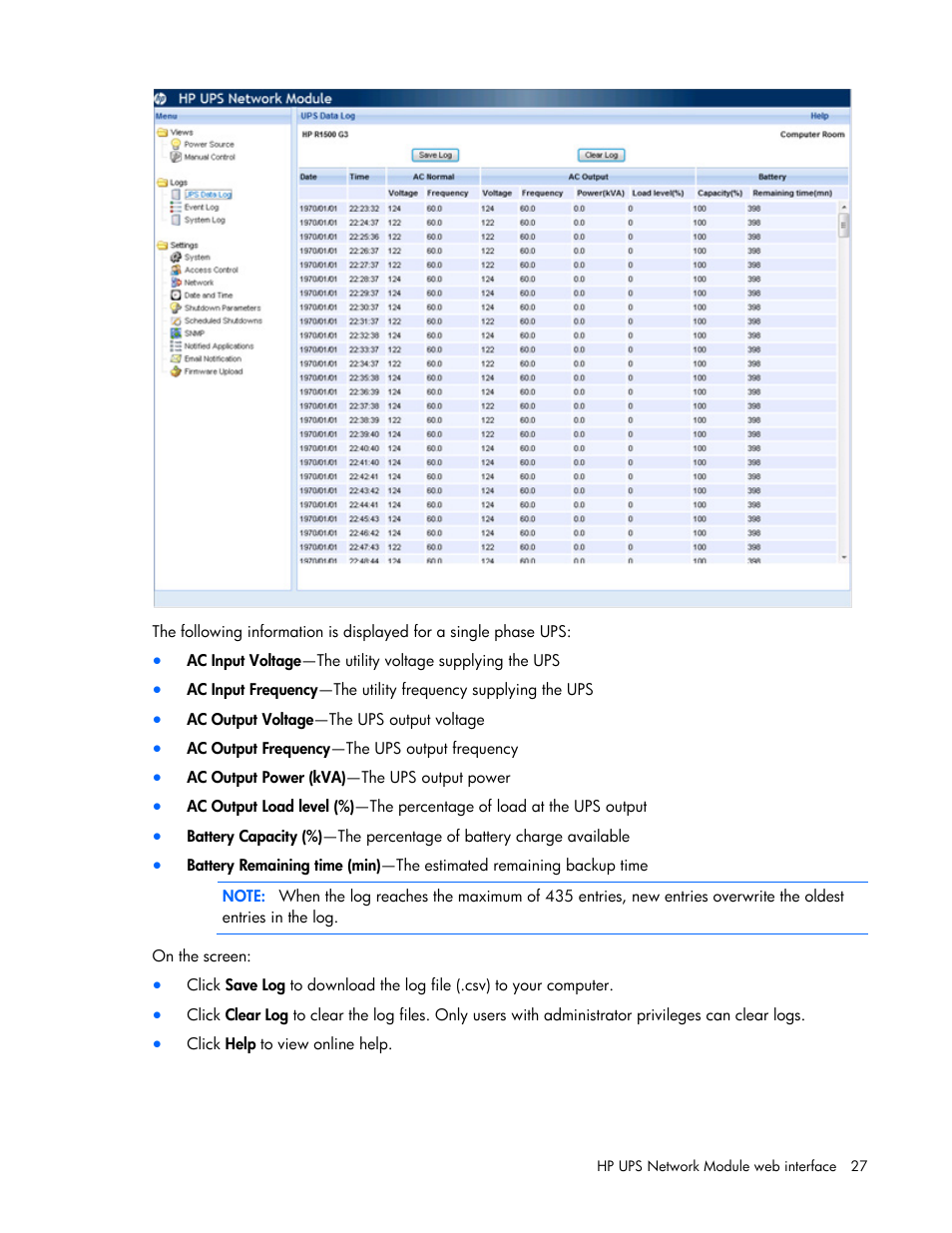 HP UPS Network Module User Manual | Page 27 / 87