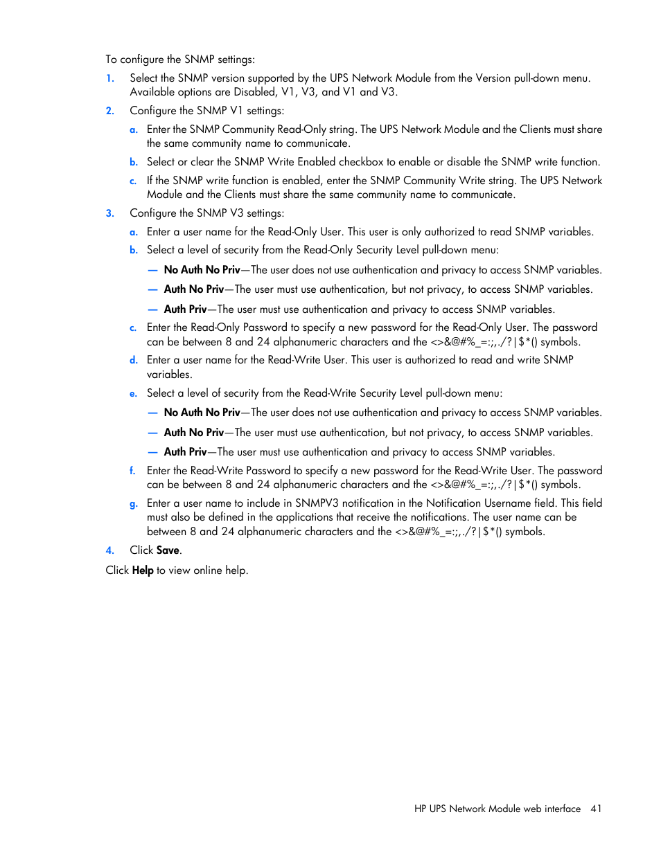HP UPS Network Module User Manual | Page 41 / 87