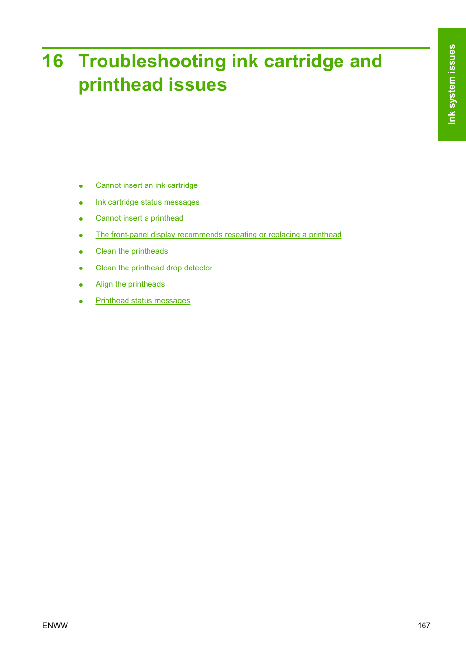 Troubleshooting ink cartridge and printhead issues | HP Designjet T1120 Printer series User Manual | Page 176 / 207