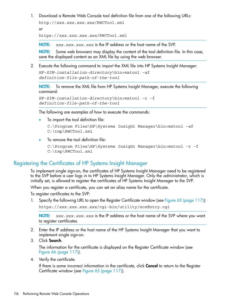 Registering the certificates of hp systems | HP XP20000XP24000 Disk Array User Manual | Page 116 / 151