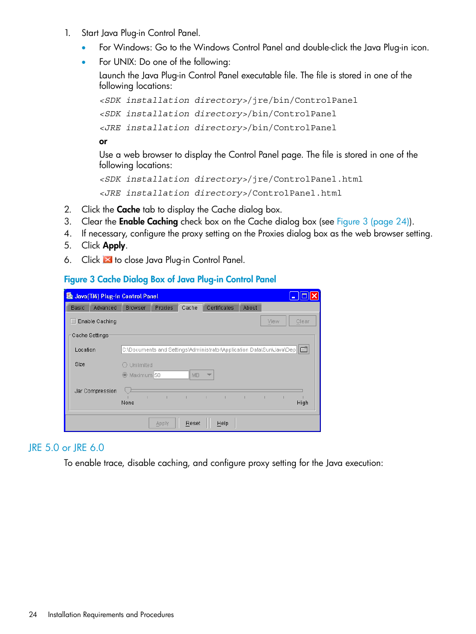 Jre 5.0 or jre 6.0 | HP XP20000XP24000 Disk Array User Manual | Page 24 / 151