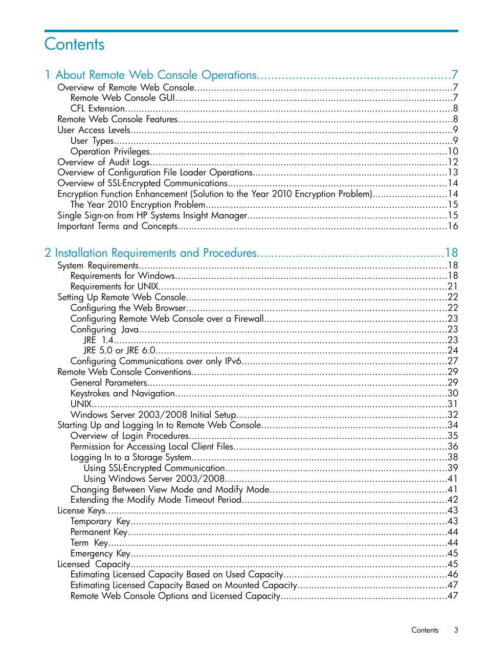 HP XP20000XP24000 Disk Array User Manual | Page 3 / 151