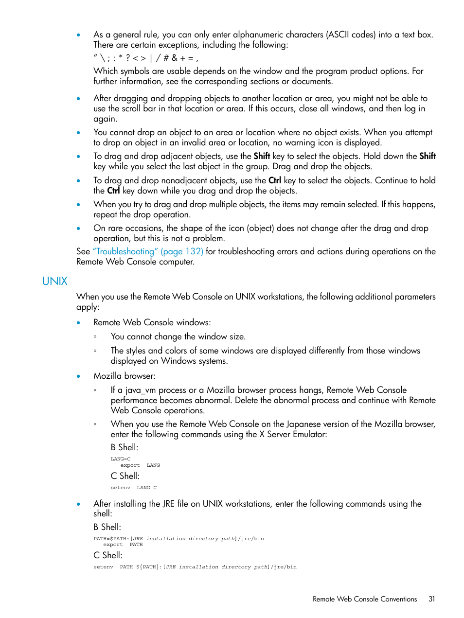 Unix | HP XP20000XP24000 Disk Array User Manual | Page 31 / 151