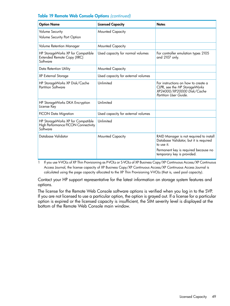 HP XP20000XP24000 Disk Array User Manual | Page 49 / 151
