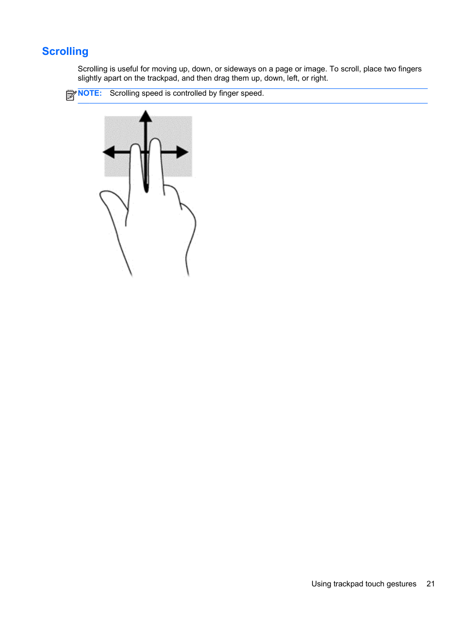 Scrolling | HP Spectre ONE 23-e010se All-in-One CTO Desktop PC User Manual | Page 27 / 60