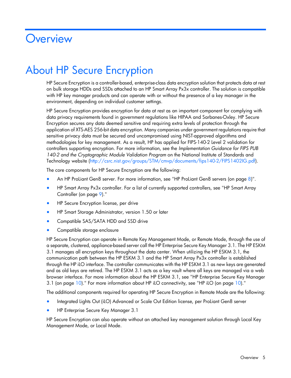 Overview, About hp secure encryption | HP Secure Encryption User Manual | Page 5 / 76