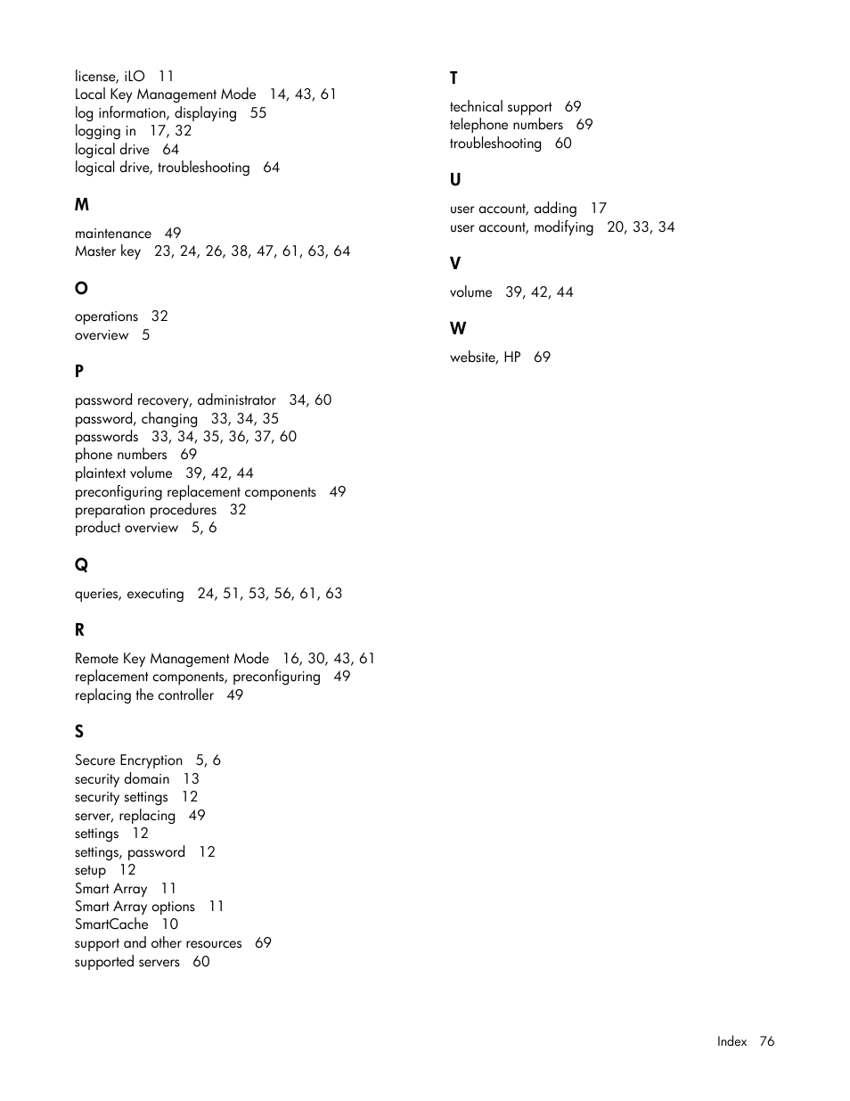 HP Secure Encryption User Manual | Page 76 / 76