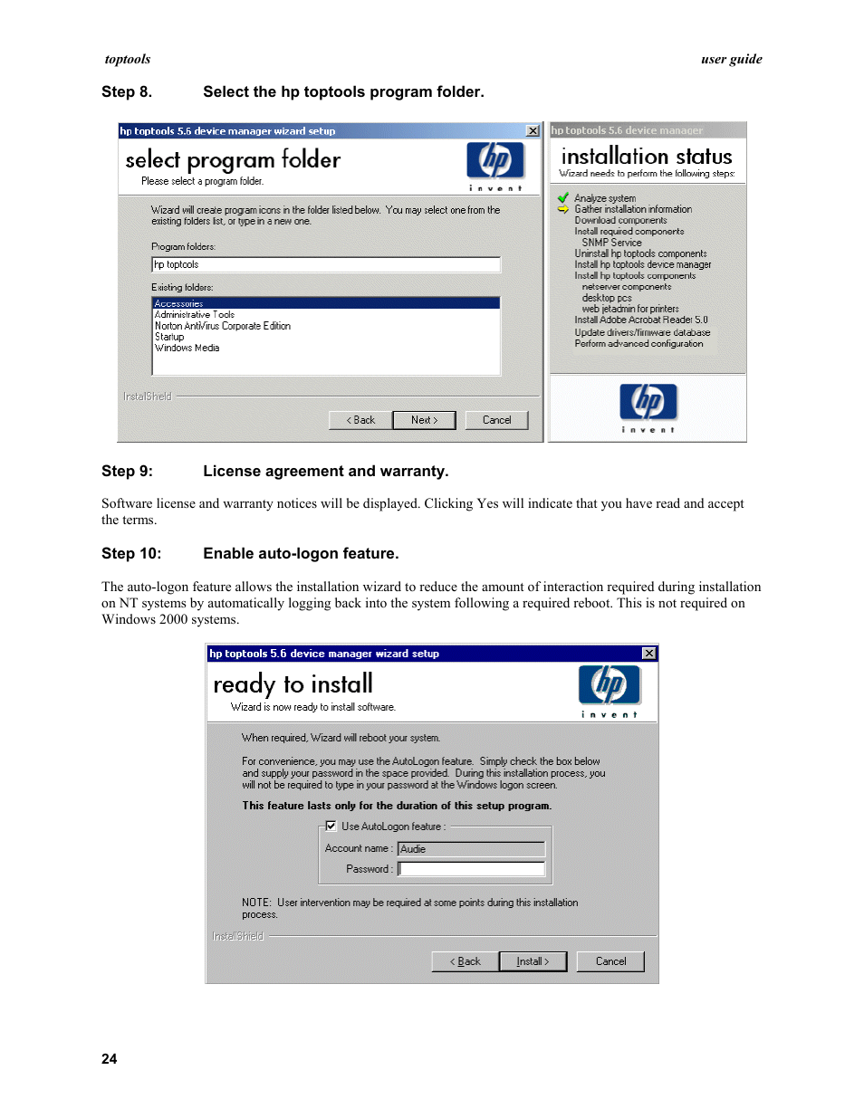 HP TopTools User Manual | Page 24 / 96