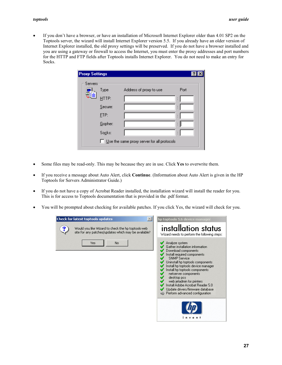 HP TopTools User Manual | Page 27 / 96