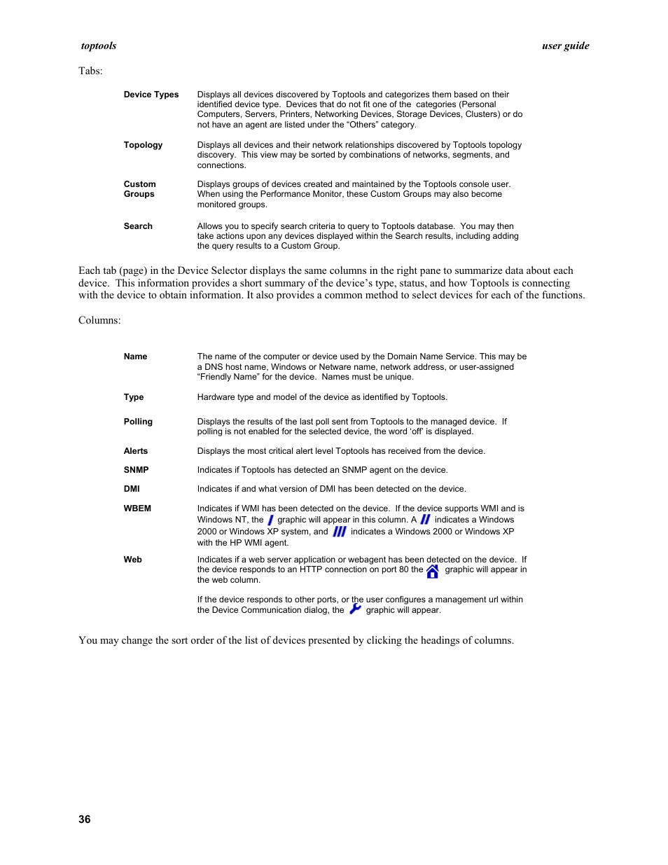 HP TopTools User Manual | Page 36 / 96