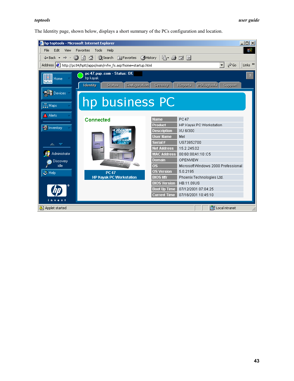 HP TopTools User Manual | Page 43 / 96