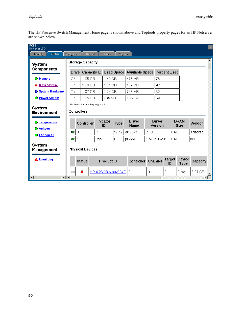 HP TopTools User Manual | Page 50 / 96