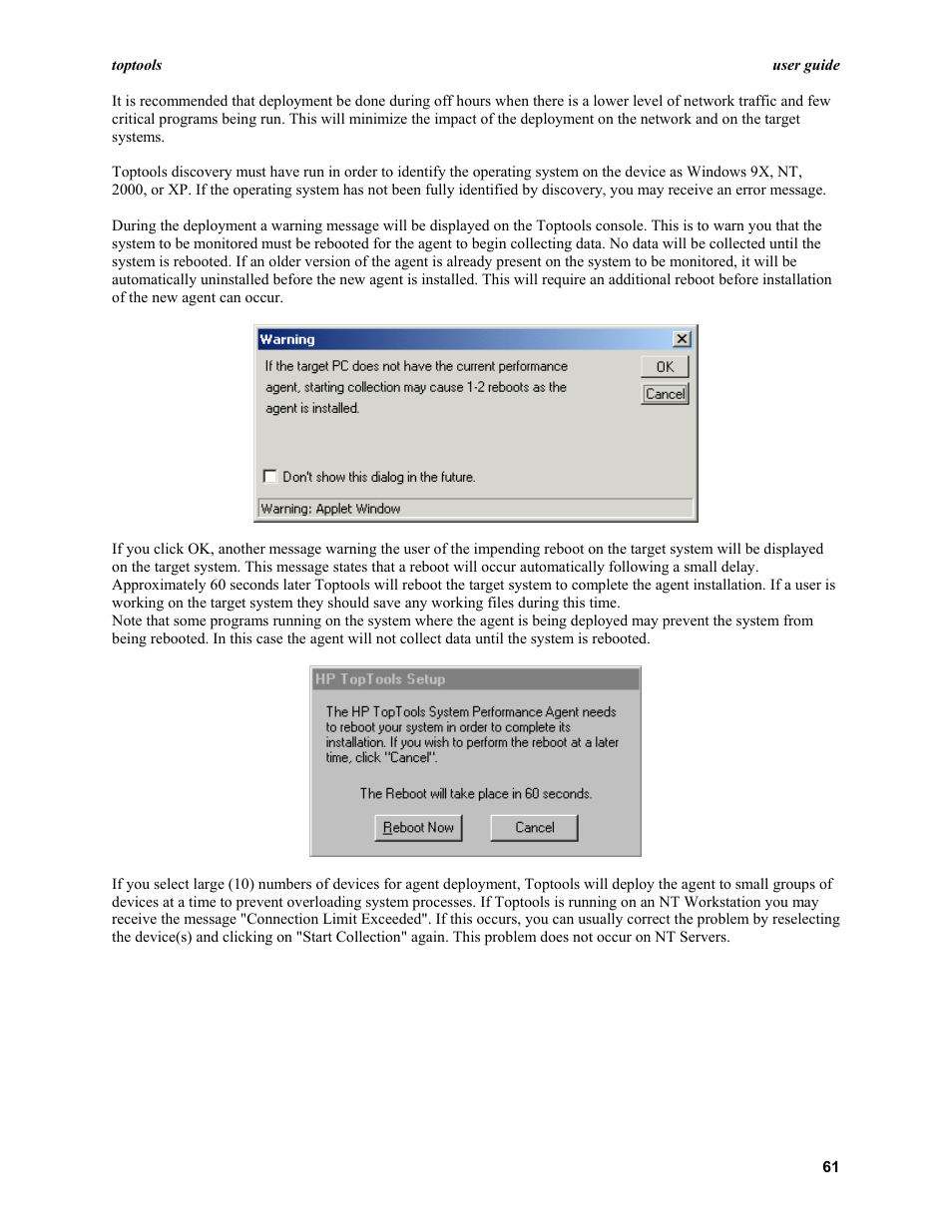 HP TopTools User Manual | Page 61 / 96