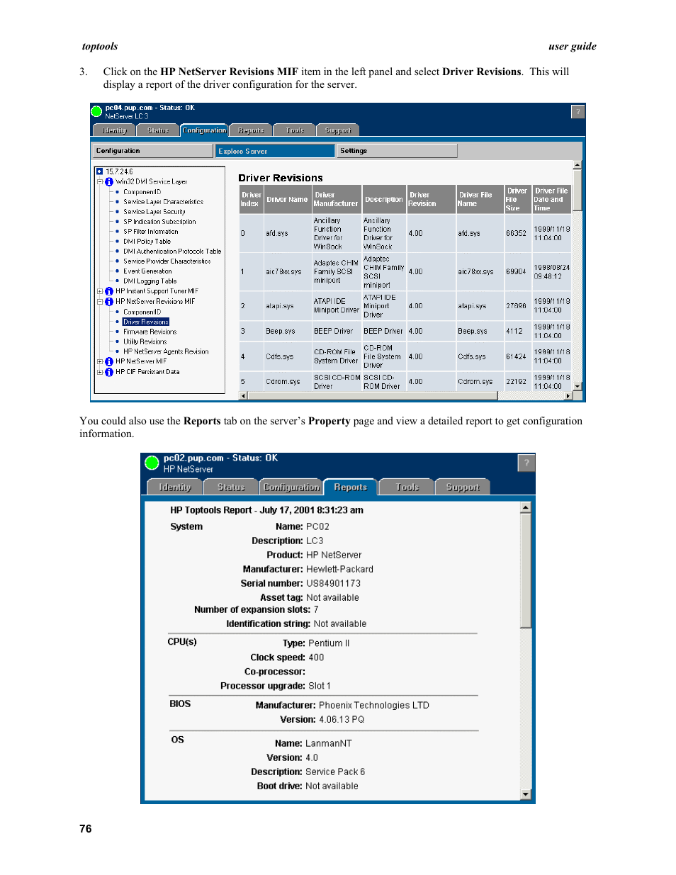 HP TopTools User Manual | Page 76 / 96