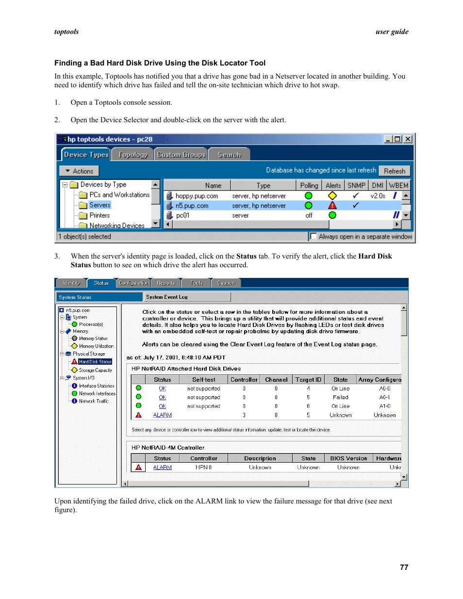 HP TopTools User Manual | Page 77 / 96