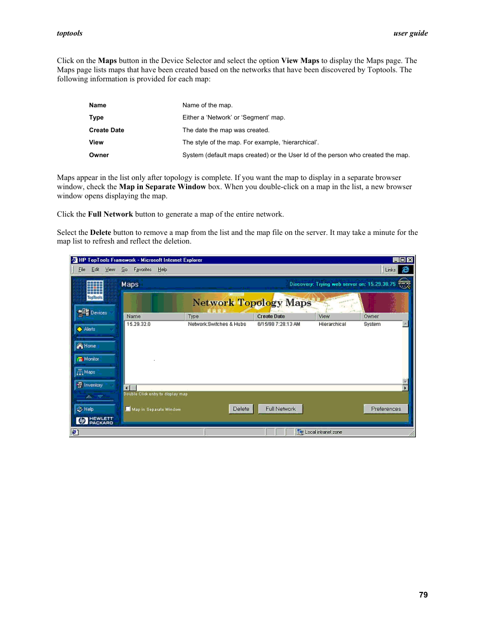 HP TopTools User Manual | Page 79 / 96