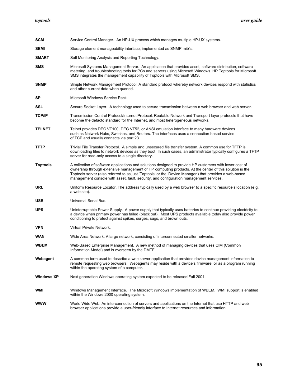 HP TopTools User Manual | Page 95 / 96