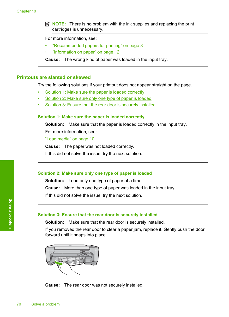 Printouts are slanted or skewed | HP Photosmart C4680 All-in-One Printer User Manual | Page 73 / 135