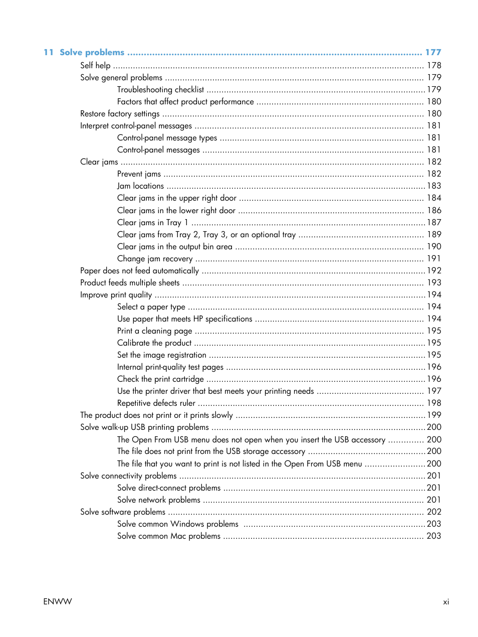 HP Color LaserJet Enterprise CP5525 Printer series User Manual | Page 13 / 262