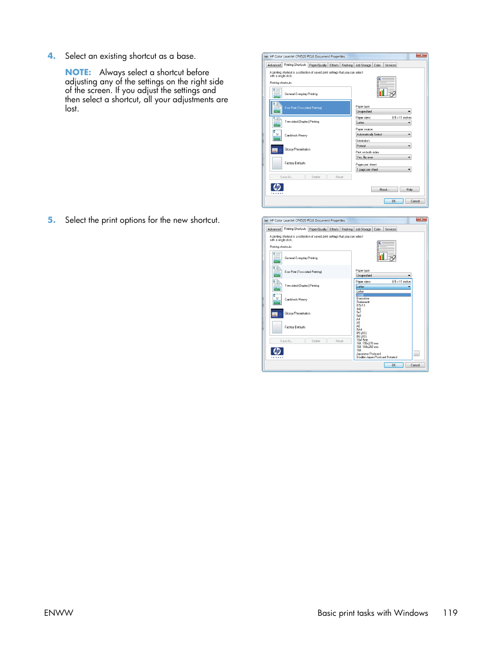 HP Color LaserJet Enterprise CP5525 Printer series User Manual | Page 135 / 262