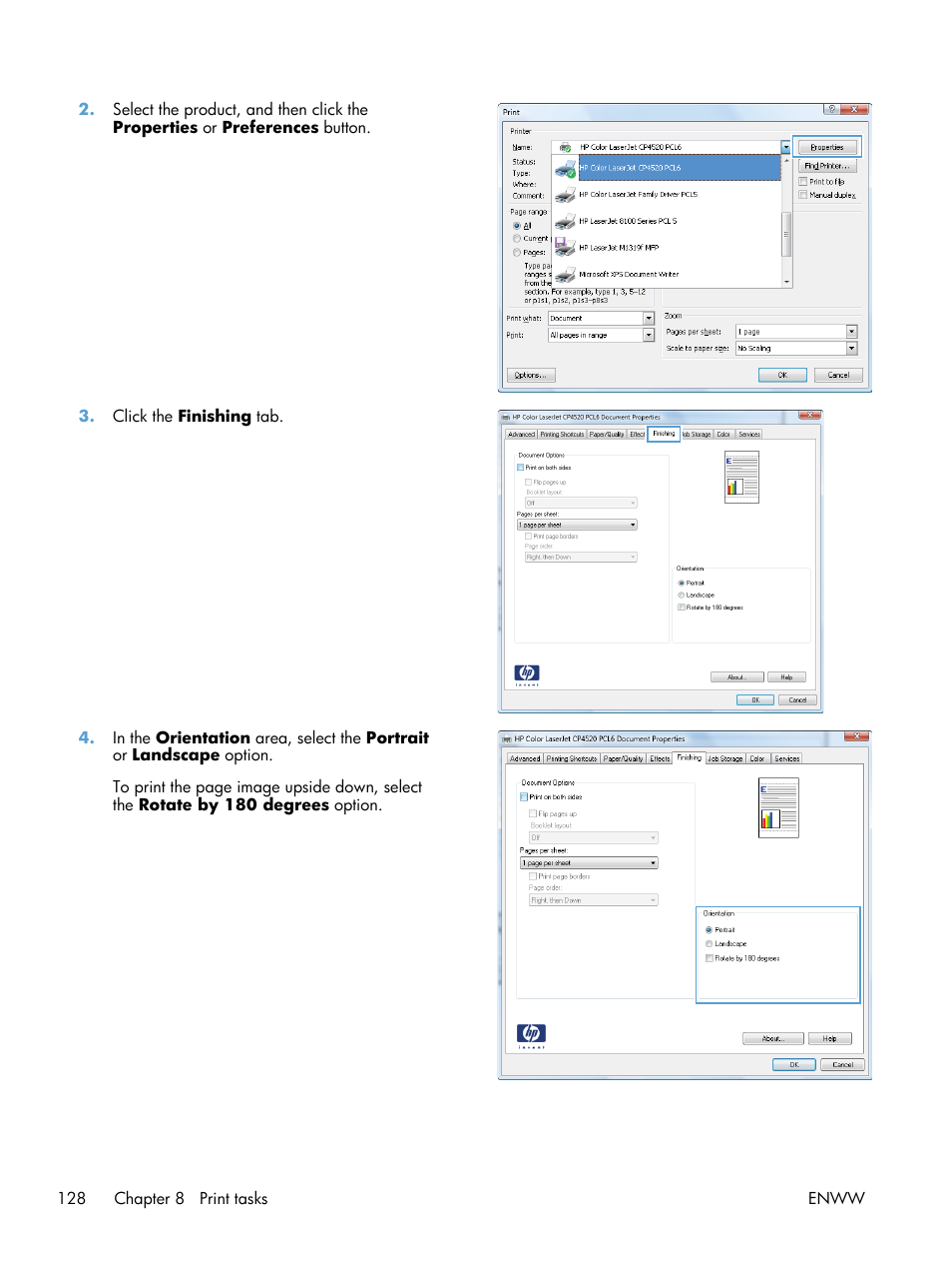 HP Color LaserJet Enterprise CP5525 Printer series User Manual | Page 144 / 262