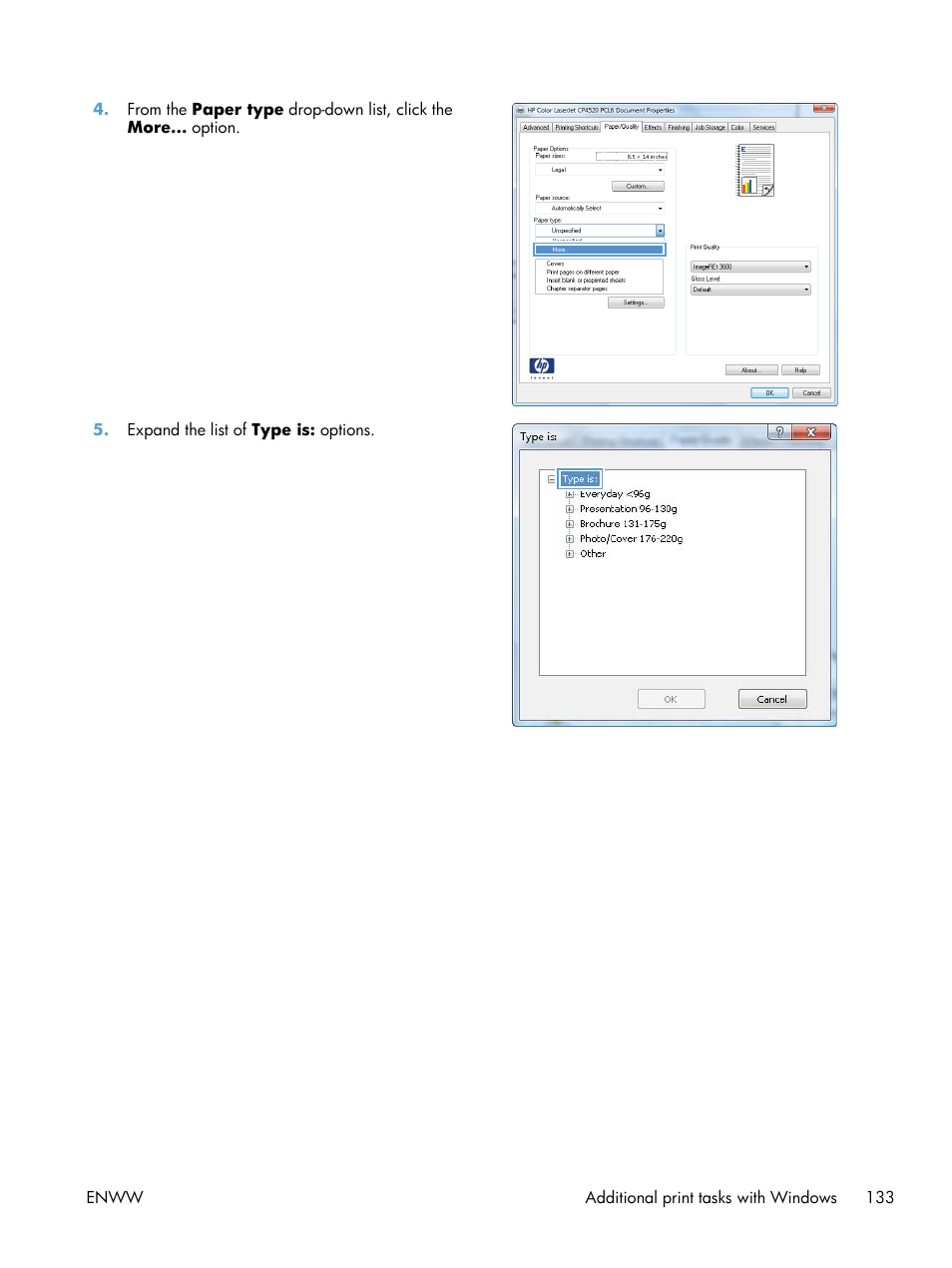 HP Color LaserJet Enterprise CP5525 Printer series User Manual | Page 149 / 262