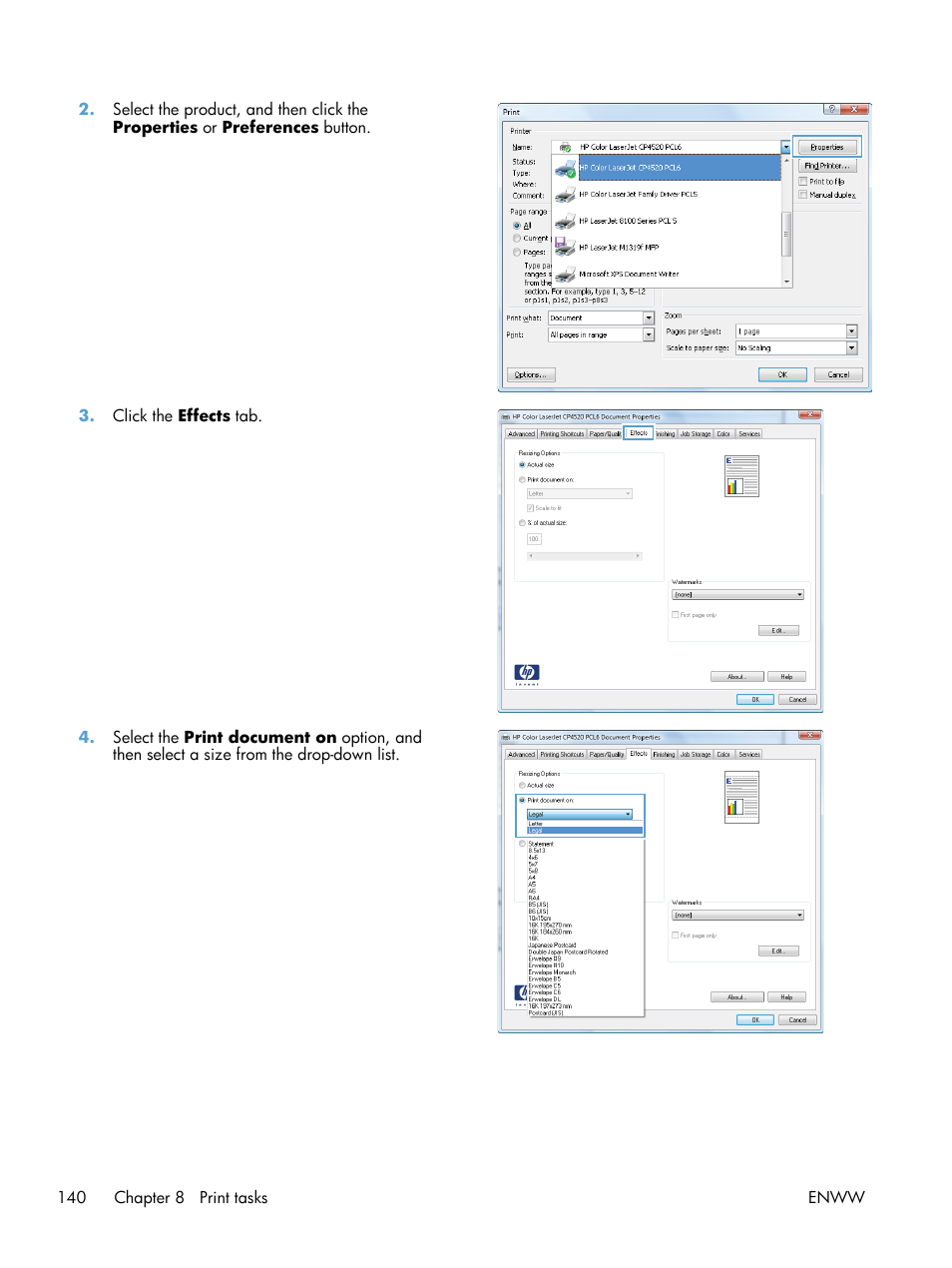 HP Color LaserJet Enterprise CP5525 Printer series User Manual | Page 156 / 262