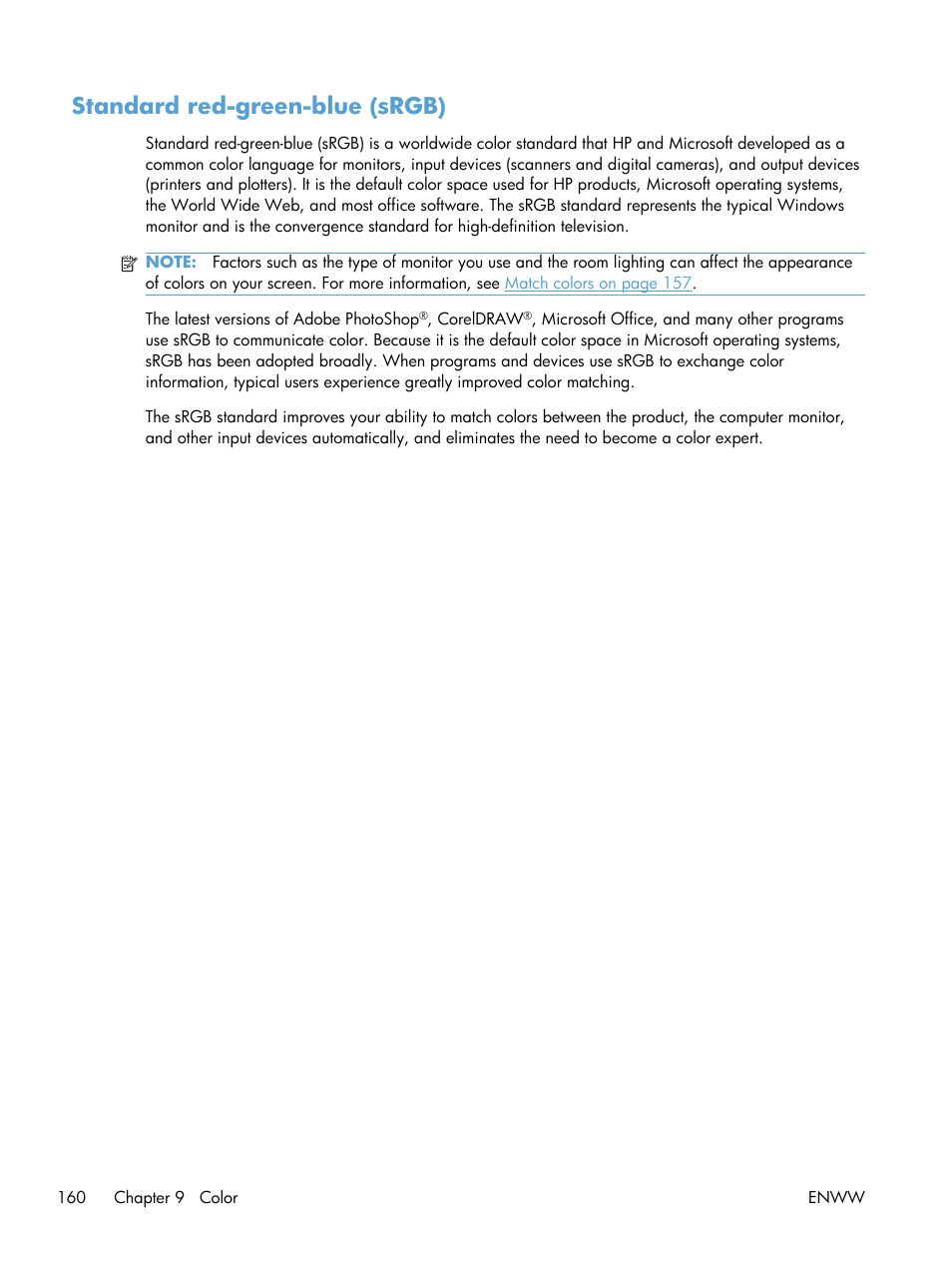 Standard red-green-blue (srgb) | HP Color LaserJet Enterprise CP5525 Printer series User Manual | Page 176 / 262