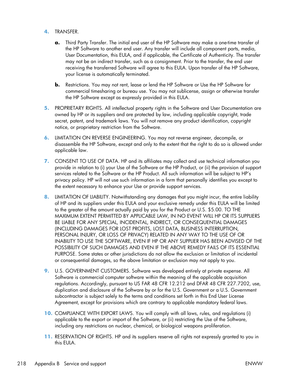 HP Color LaserJet Enterprise CP5525 Printer series User Manual | Page 234 / 262