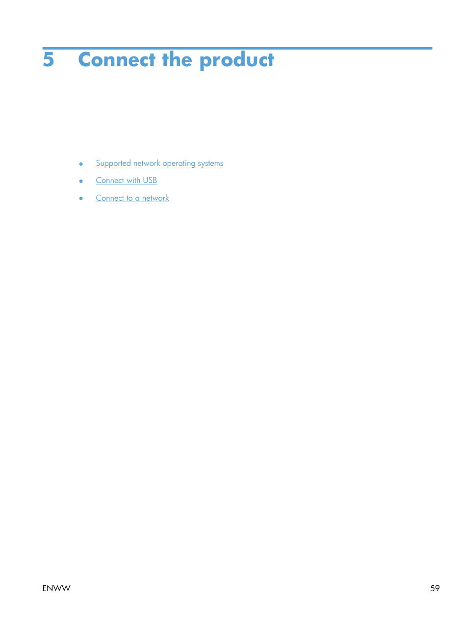 Connect the product, 5 connect the product | HP Color LaserJet Enterprise CP5525 Printer series User Manual | Page 75 / 262